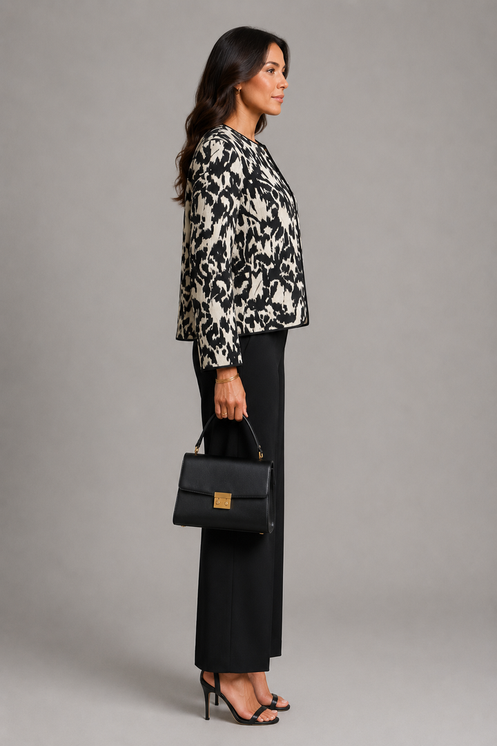 Janice Abstract Print Jacket