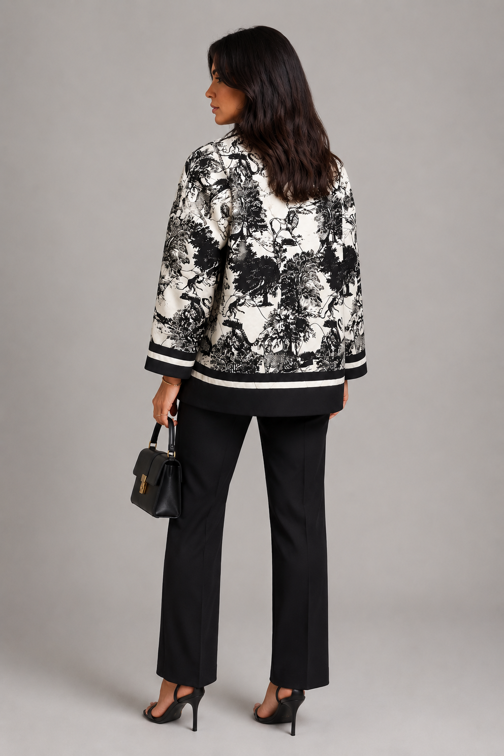 Brenda Abstract Print Bomber Jacket