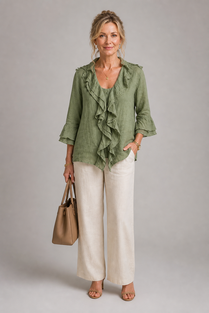 Evelyn Ruffle Detail Blouse