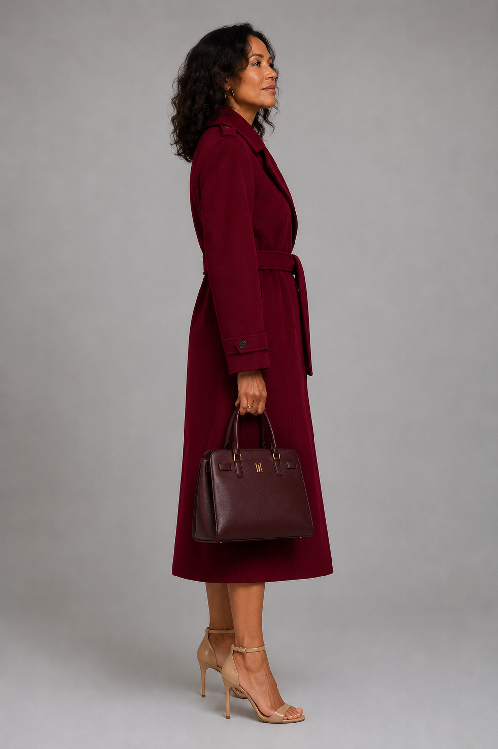 Geraldine Belted Midi Coat