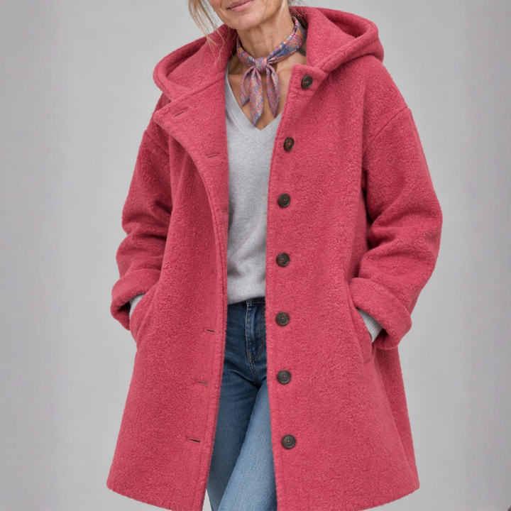 Claire Hooded Button Coat