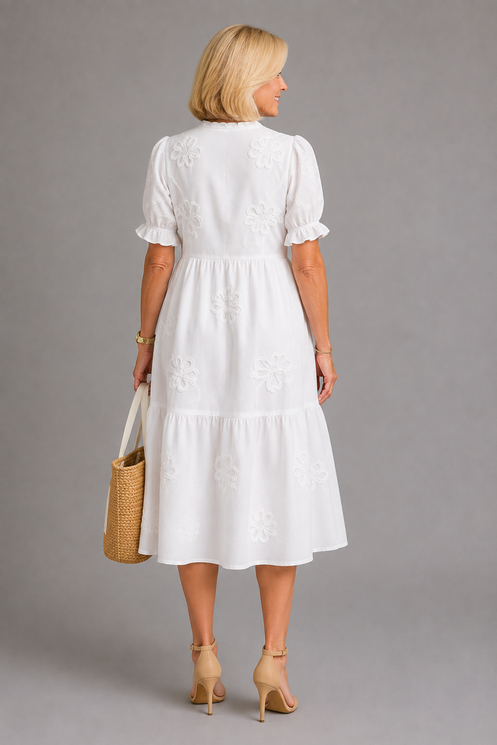 Lucy Embroidered Midi Dress