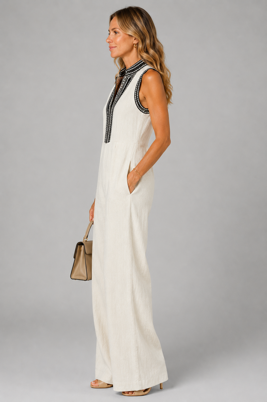 Grace Embroidered Wide-Leg Jumpsuit