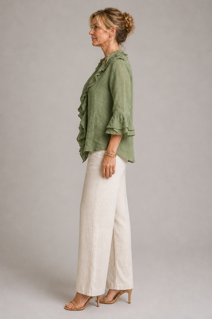 Evelyn Ruffle Detail Blouse