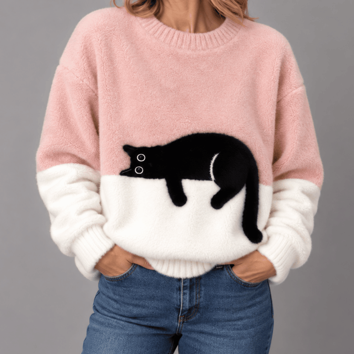 Sheila Cat Motif Jumper