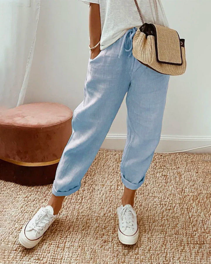 Colette Linen Tapered Trousers