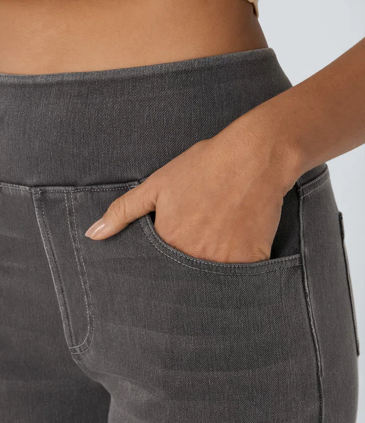 Veronica Wide-Leg Denim Trousers