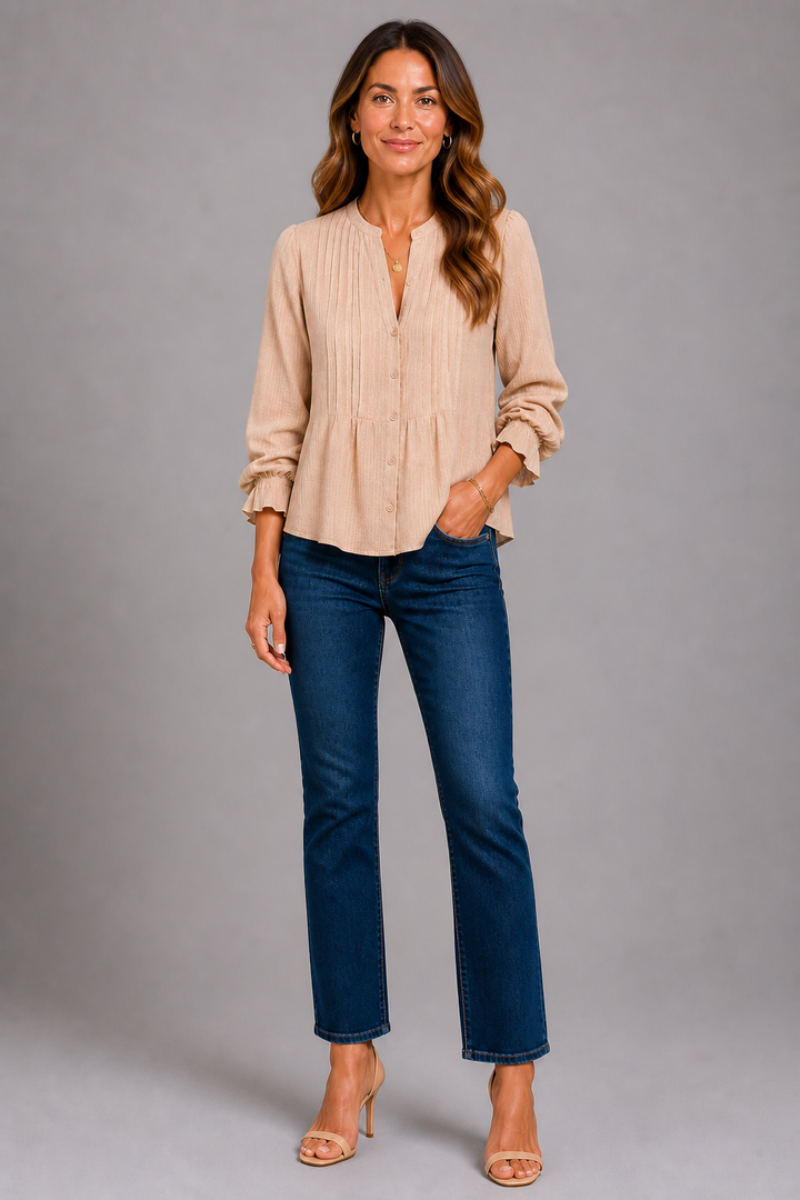 Aoife Relaxed V-Neck Blouse