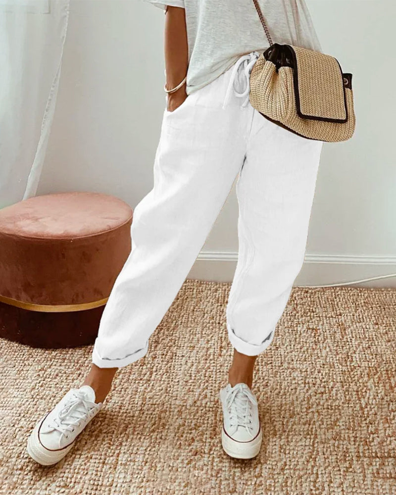 Colette Linen Tapered Trousers