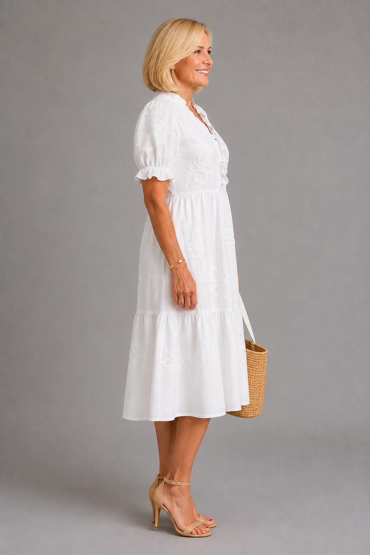 Lucy Embroidered Midi Dress