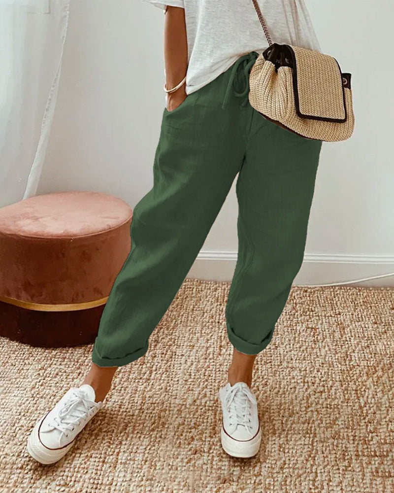 Colette Linen Tapered Trousers