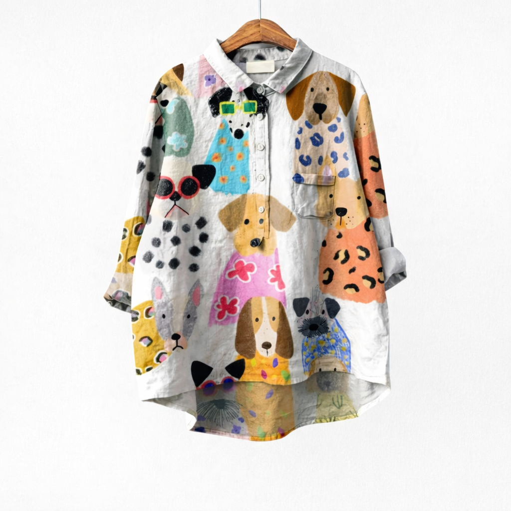 Nuala Dog Print Shirt