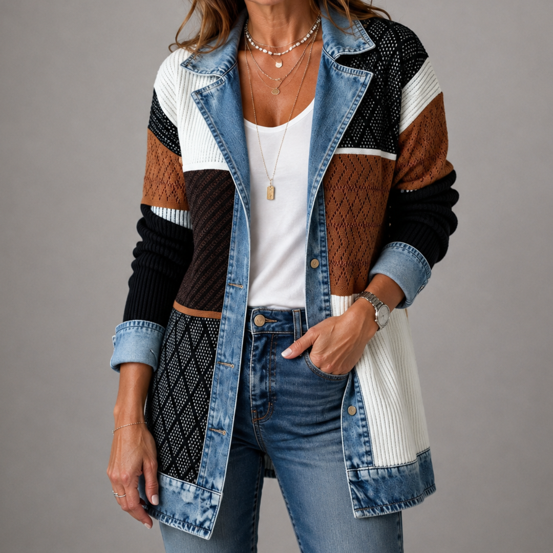 Mairéad Denim Layered Jacket