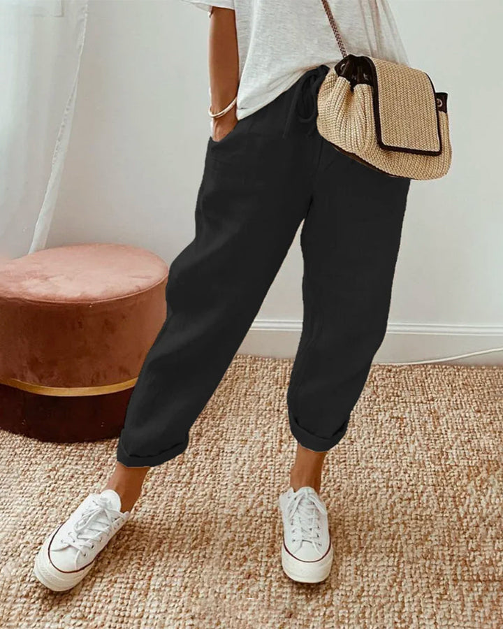 Colette Linen Tapered Trousers