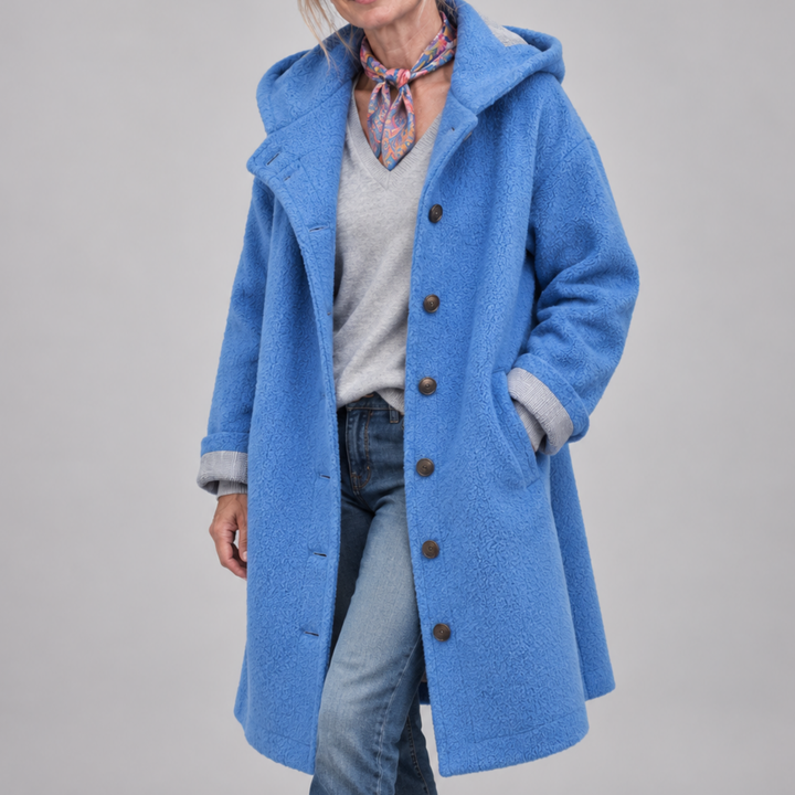 Claire Hooded Button Coat
