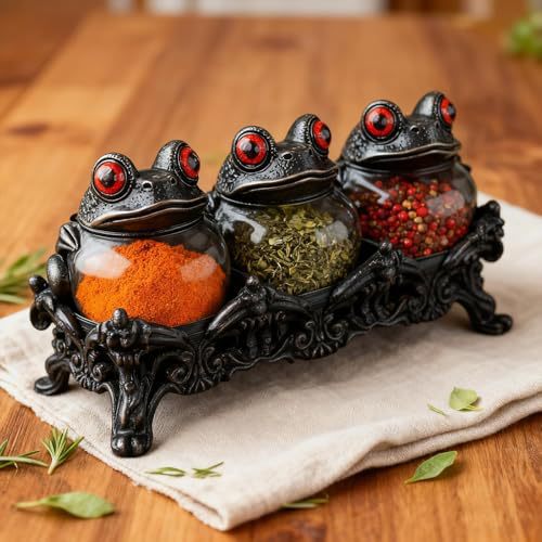Handmade spice jars by Witchy Frog Apothecary
