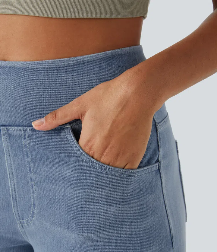Veronica Wide-Leg Denim Trousers