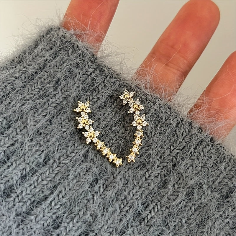 Róisín Floral Crystal Earrings