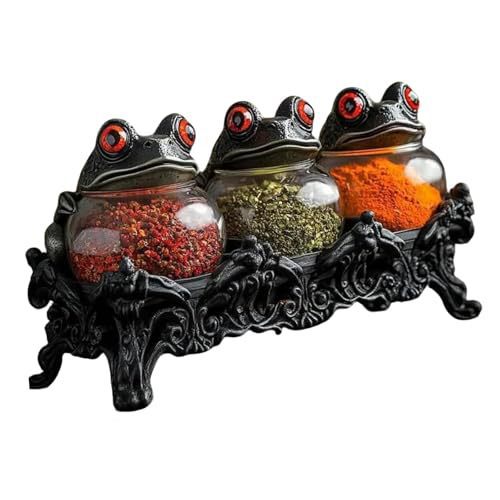Handmade spice jars by Witchy Frog Apothecary