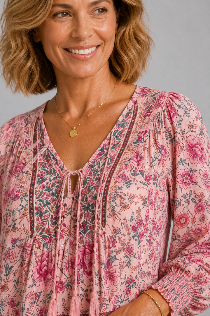 Pauline Floral V-Neck Blouse