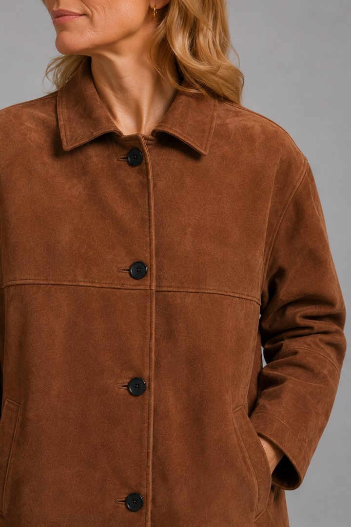 Carolyn Suede-Look Jacket