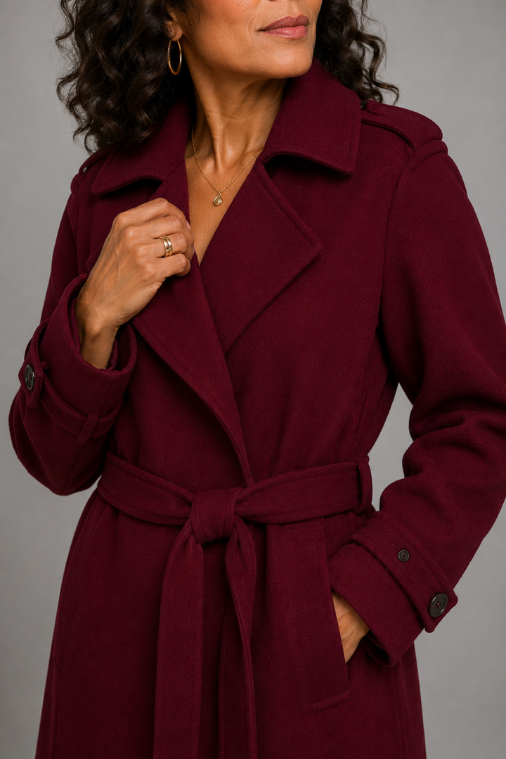 Geraldine Belted Midi Coat