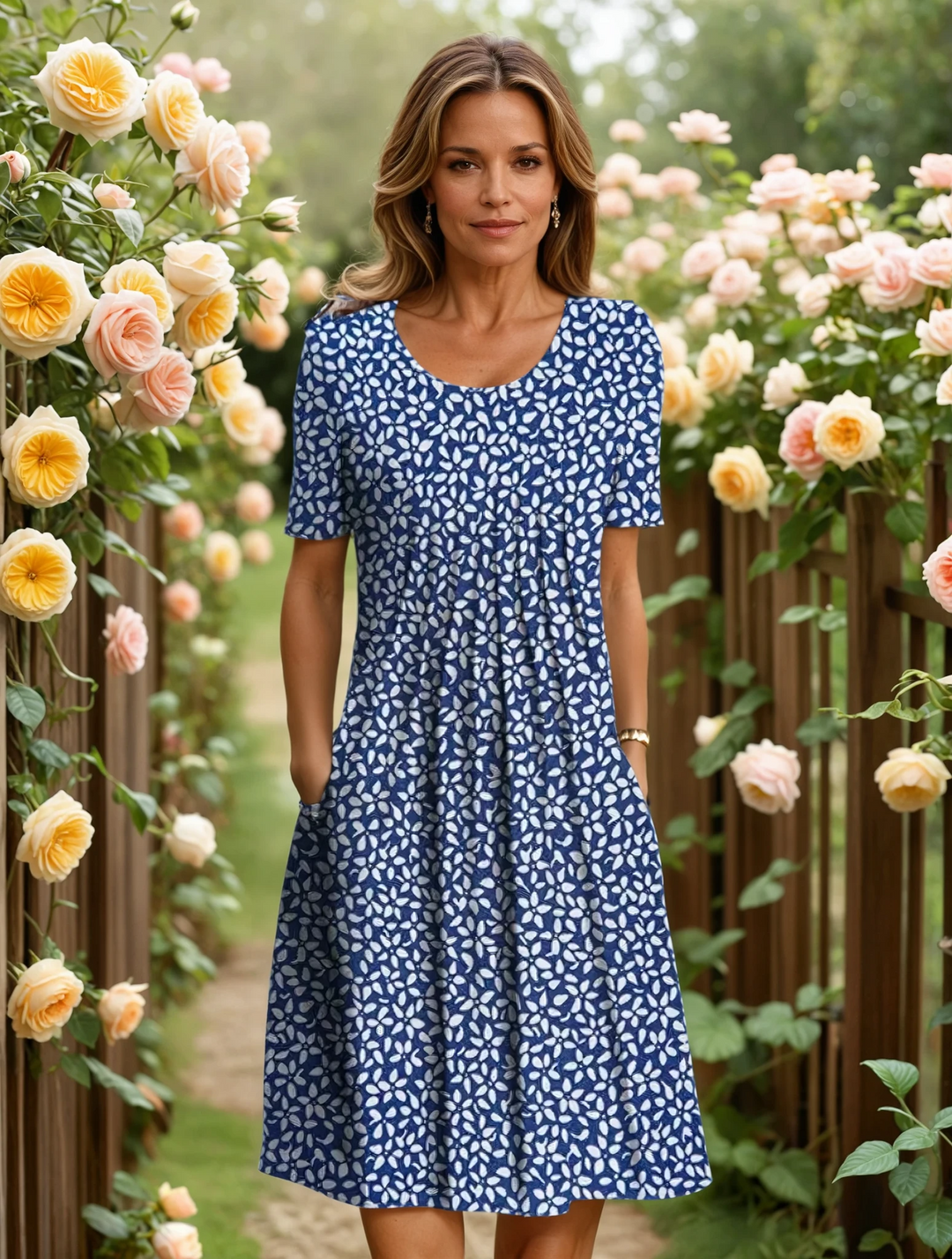 Georgina - Elegant Dress With Tummy Cover
