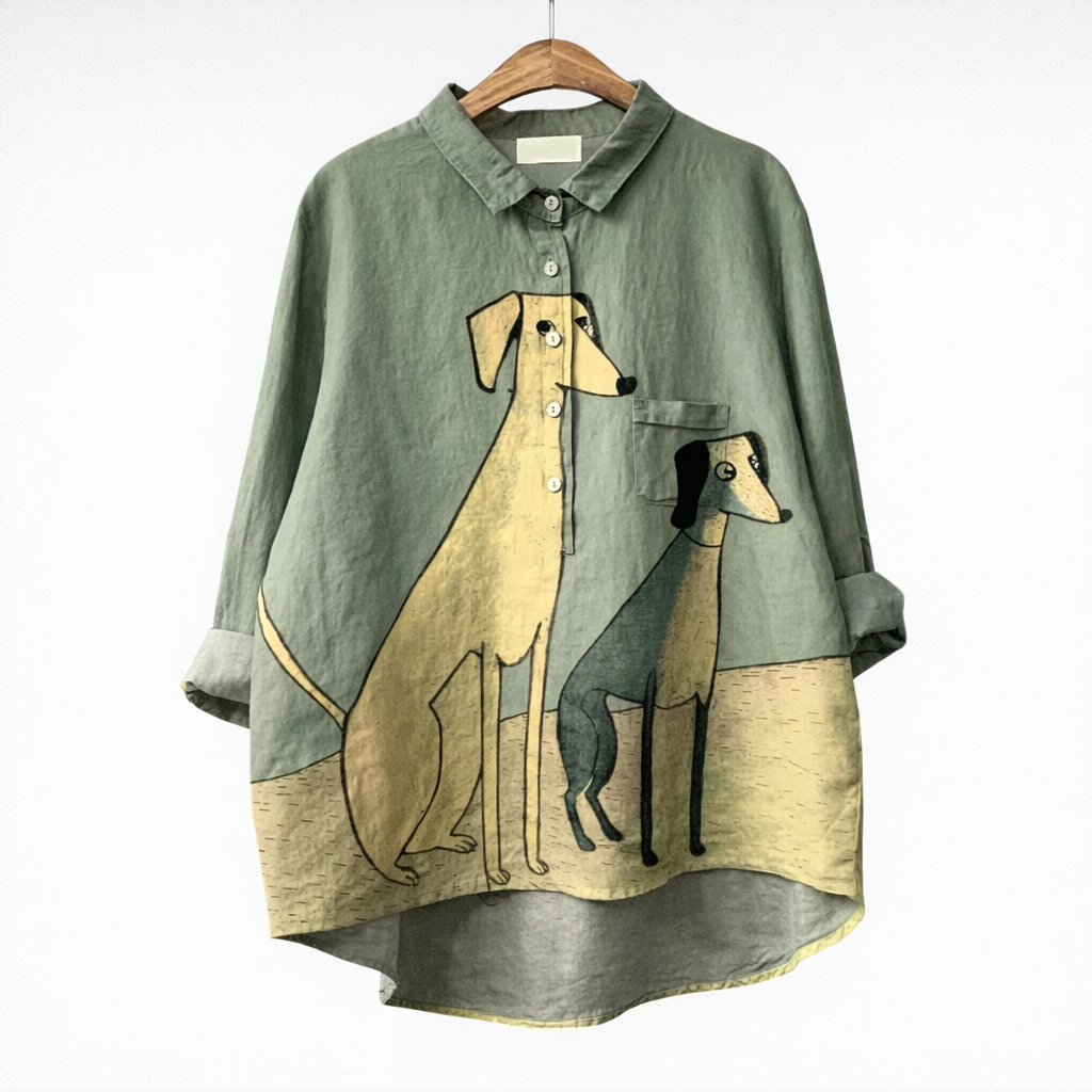 Nuala Dog Print Shirt