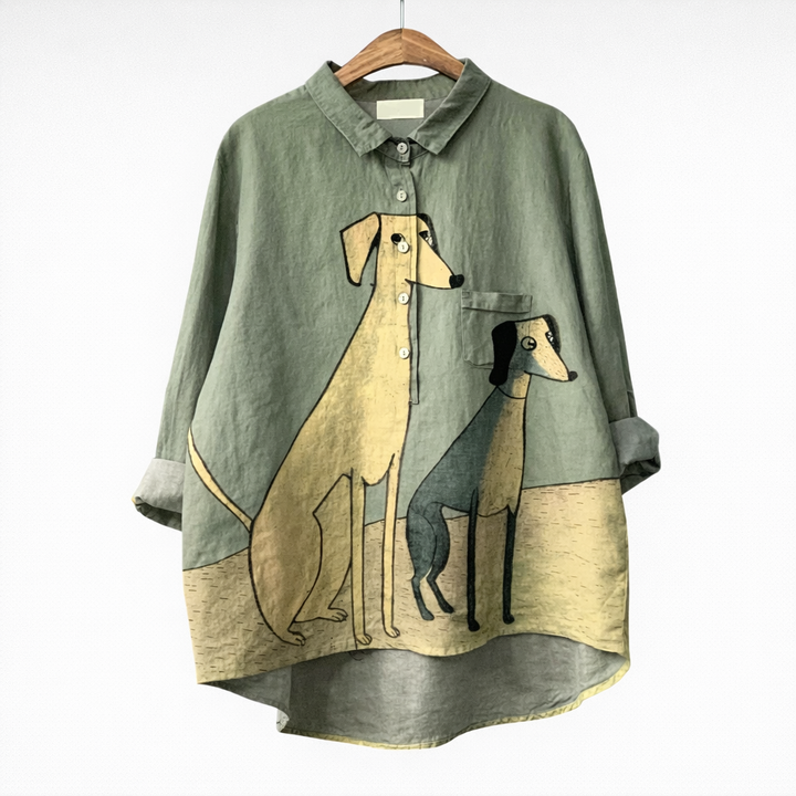 Nuala Dog Print Shirt