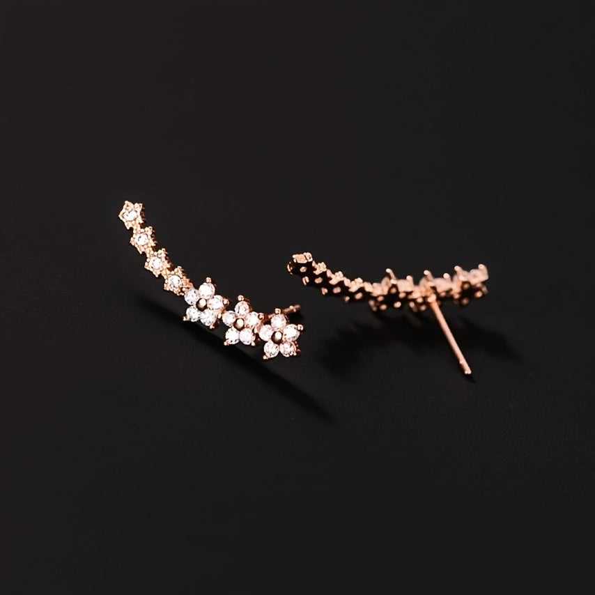 Róisín Floral Crystal Earrings