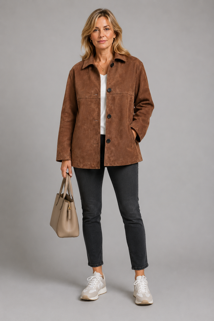 Carolyn Suede-Look Jacket