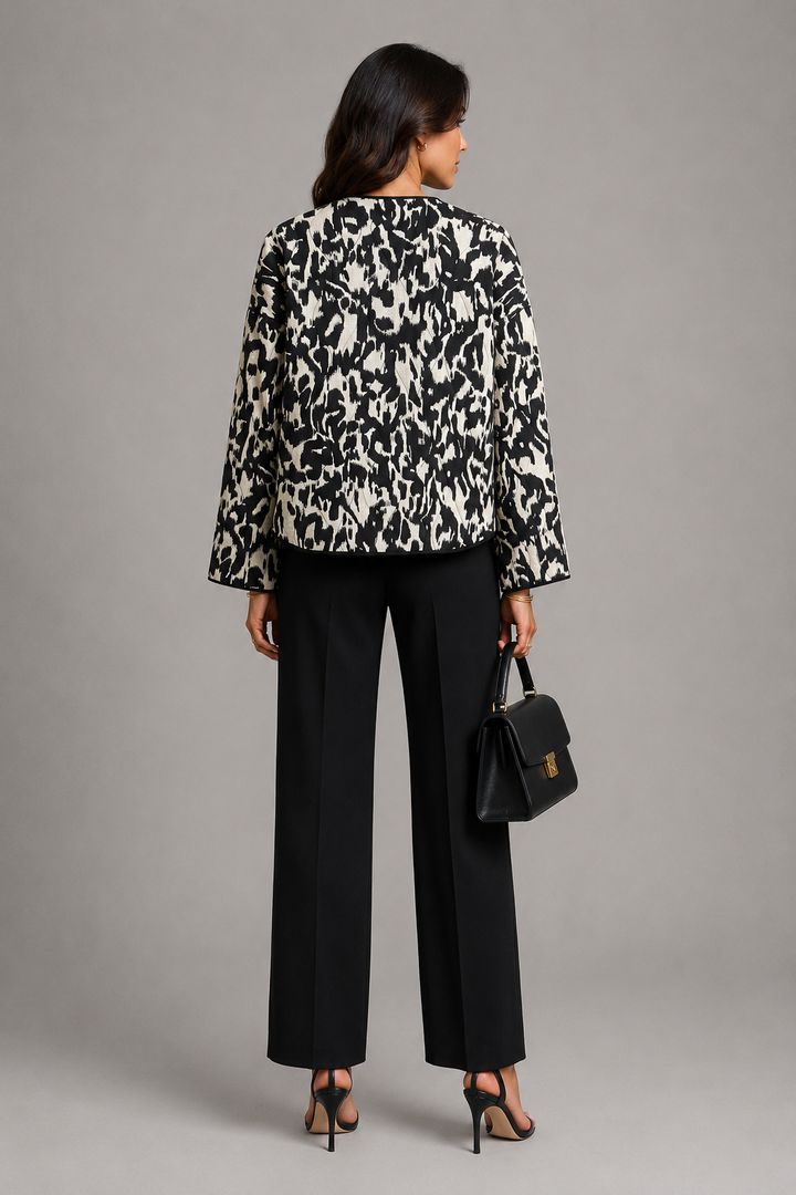 Janice Abstract Print Jacket