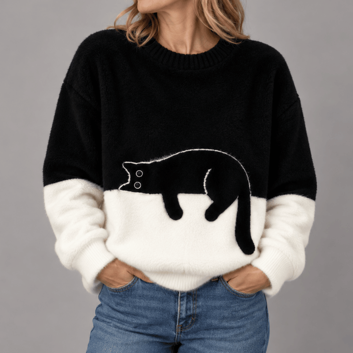 Sheila Cat Motif Jumper