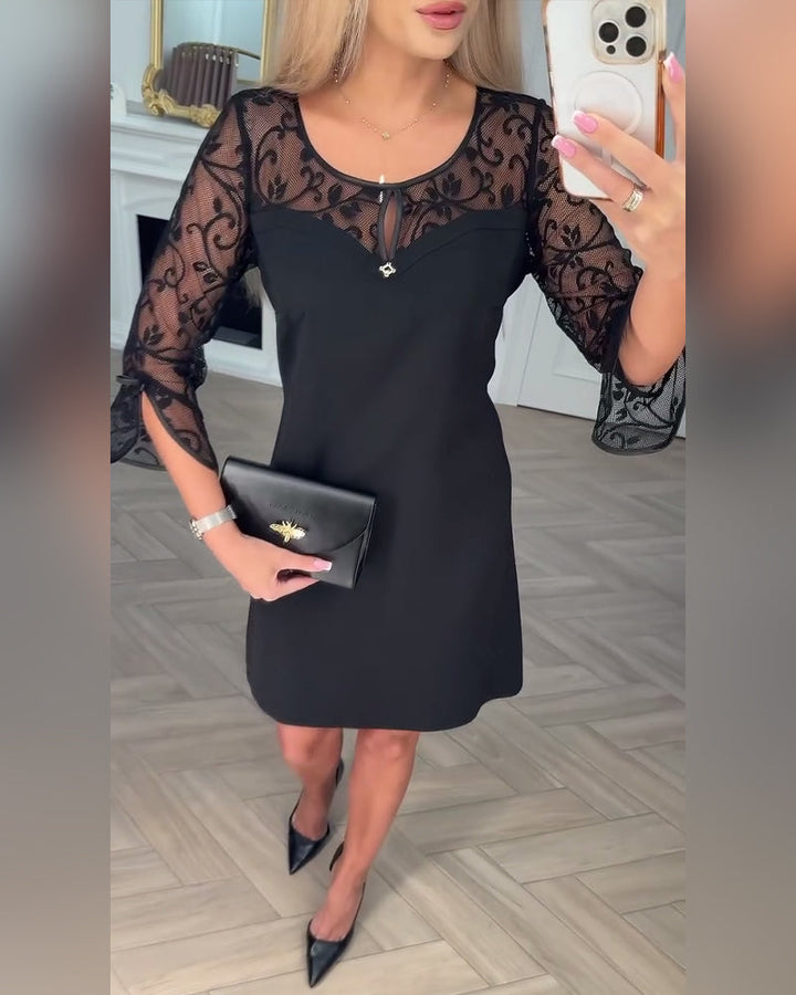 Juliana | A simple long-sleeved patchwork dress