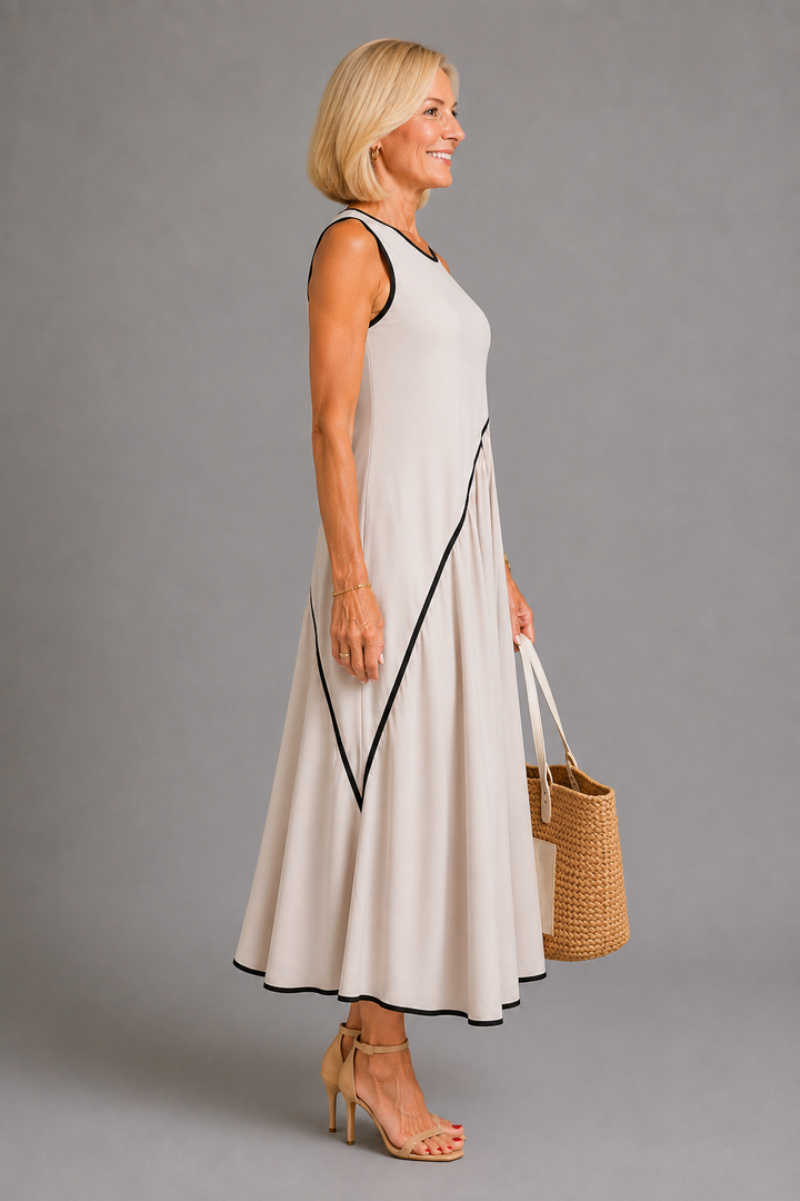 Anne Panel Detail Midi Dress