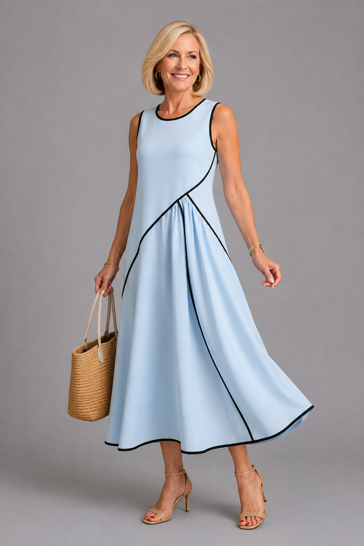 Anne Panel Detail Midi Dress