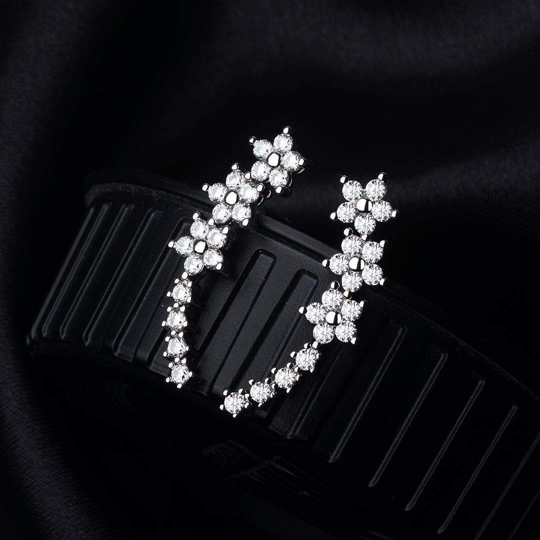 Róisín Floral Crystal Earrings