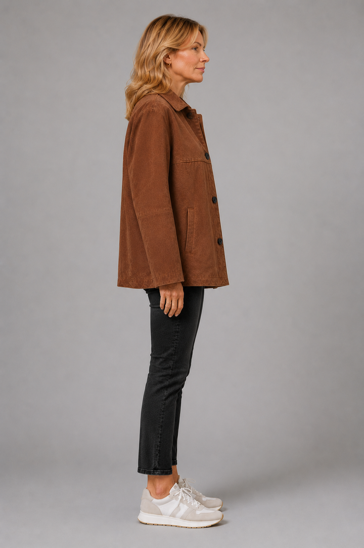 Carolyn Suede-Look Jacket