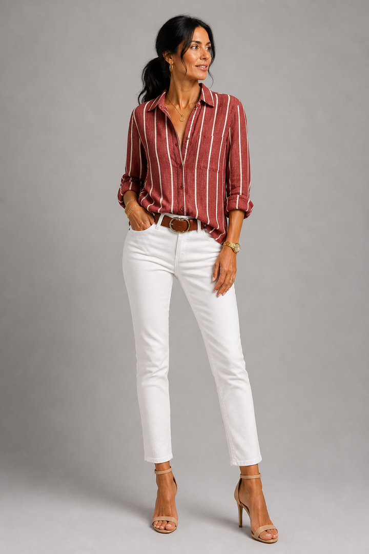 Niamh Warm Stripe Blouse