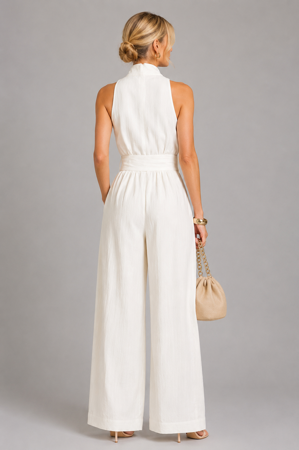 Sophie Belted Wide-Leg Jumpsuit