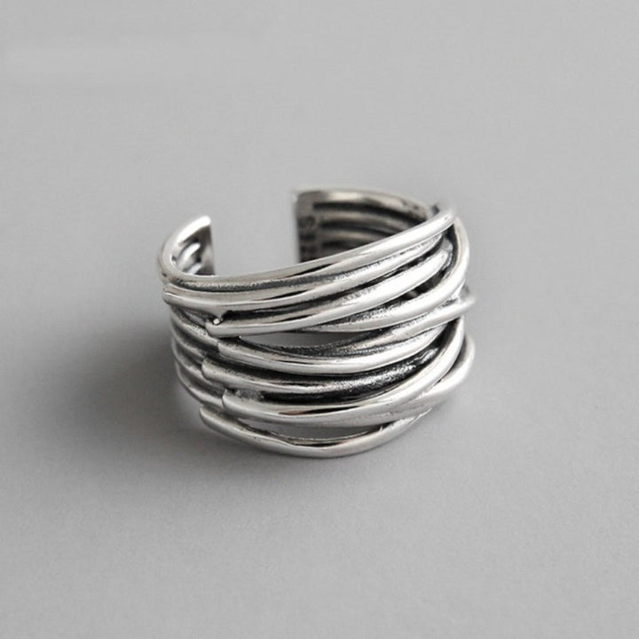 Bríd Layered Silver Ring