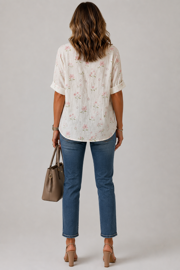 Siobhán Floral Button Blouse