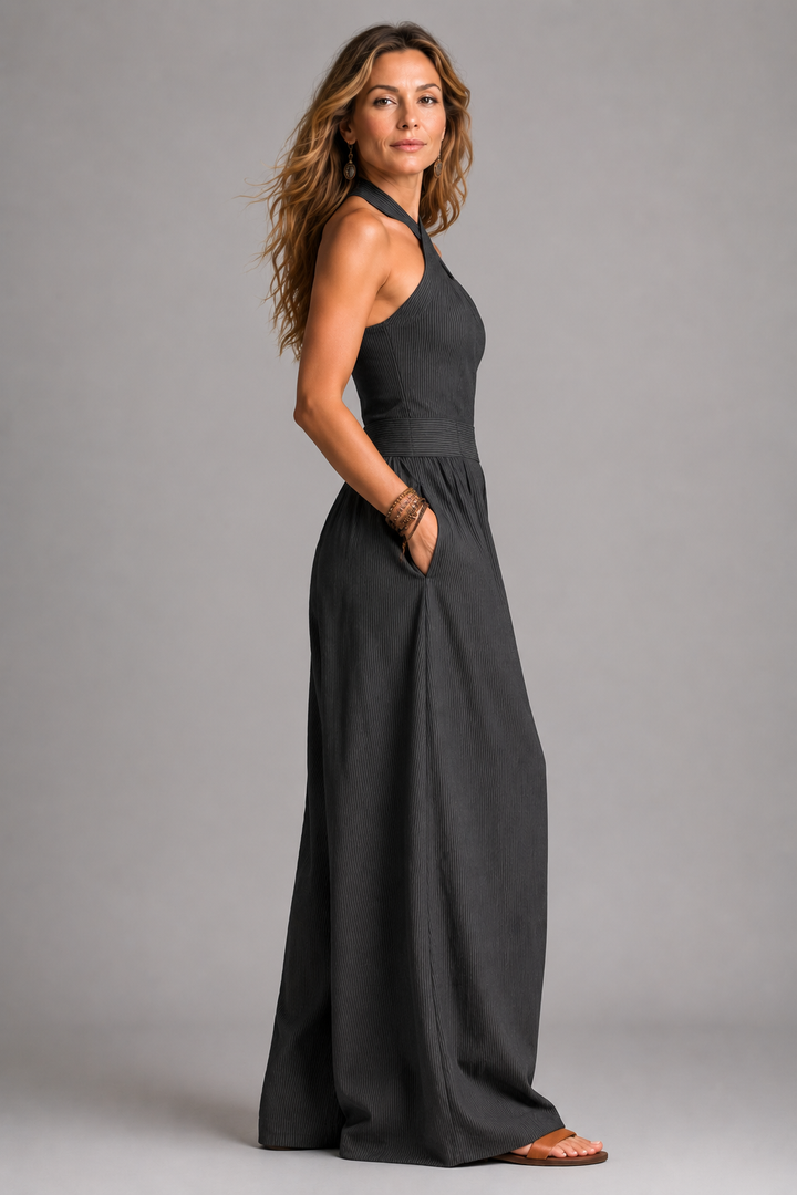 Laura Halter Wide-Lleg Jumpsuit