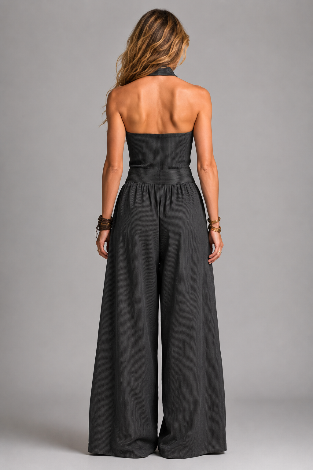 Laura Halter Wide-Lleg Jumpsuit
