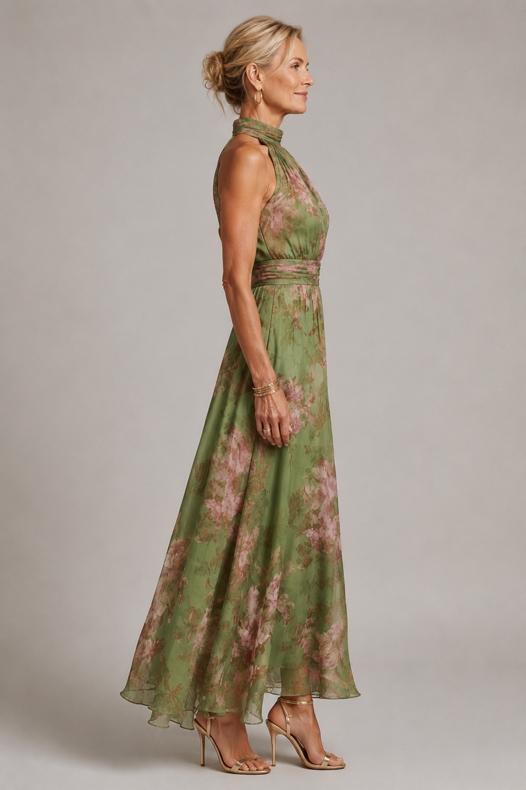 Lorraine Floral Halter Maxi Dress