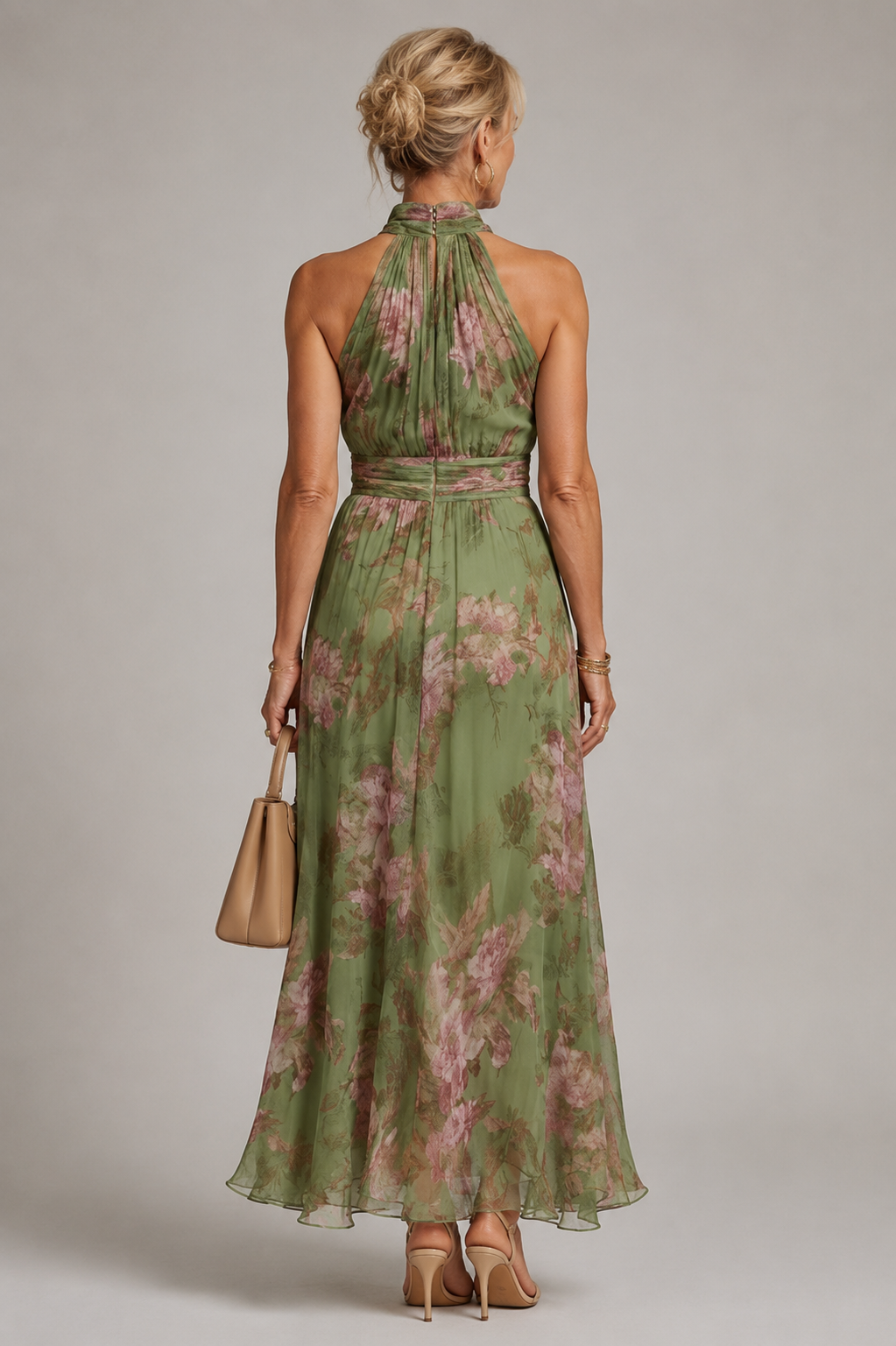 Lorraine Floral Halter Maxi Dress