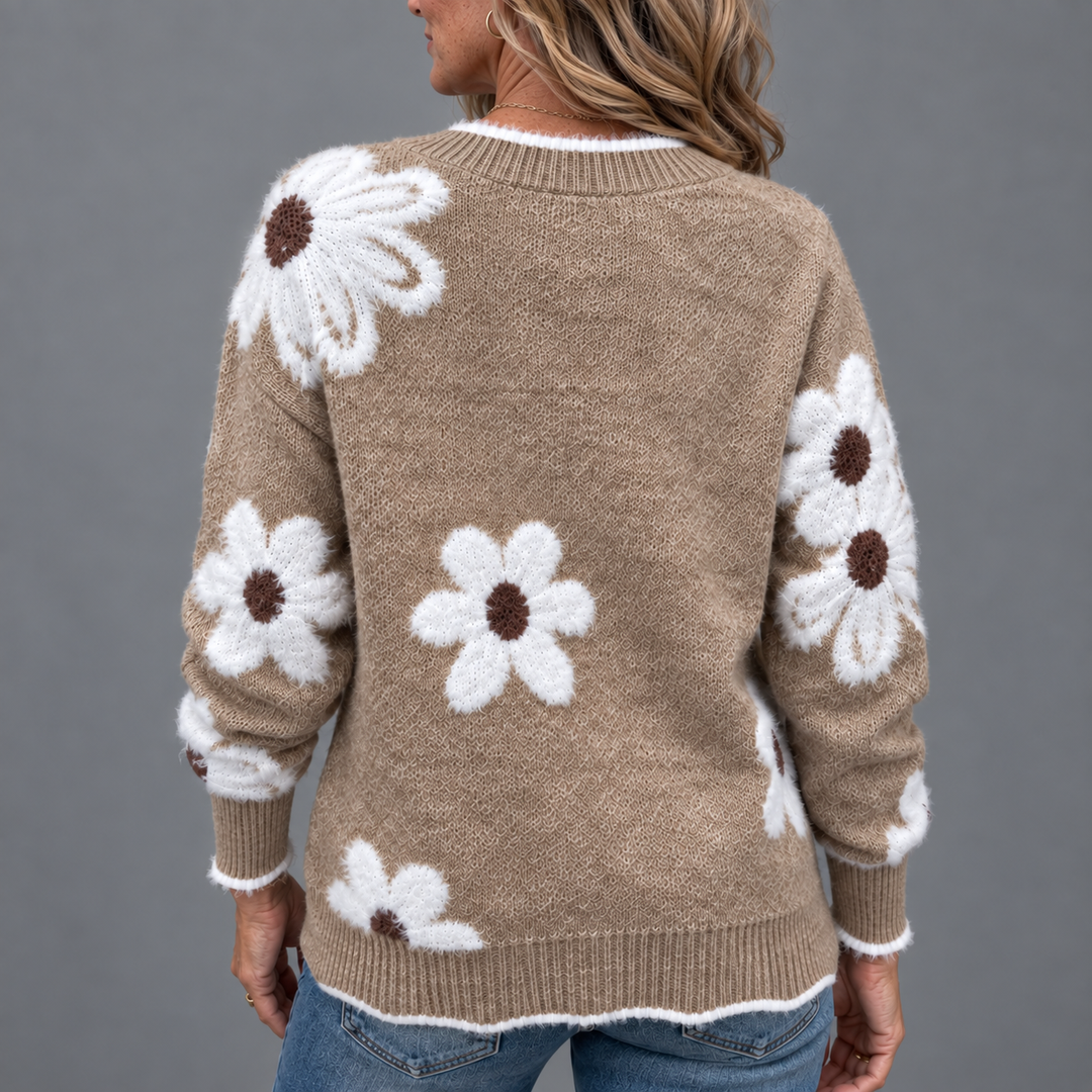 Clare Floral Knit Jumper