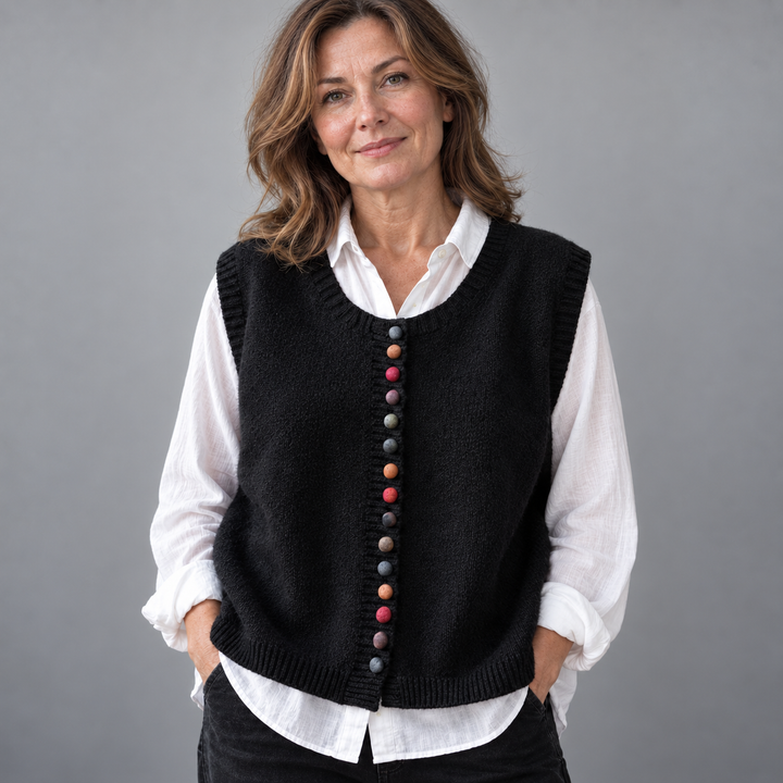 Maura Button Knit Vest
