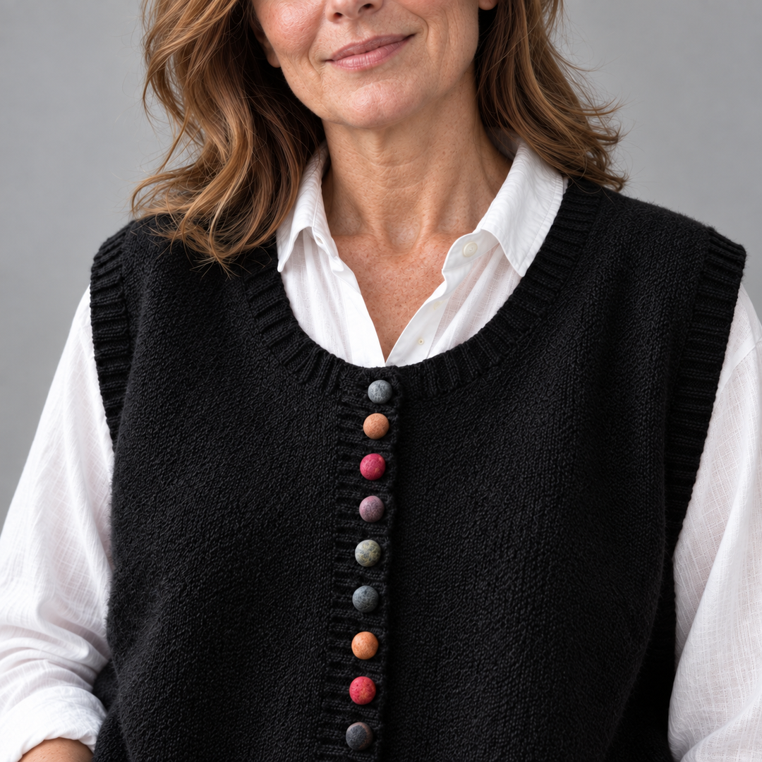 Maura Button Knit Vest
