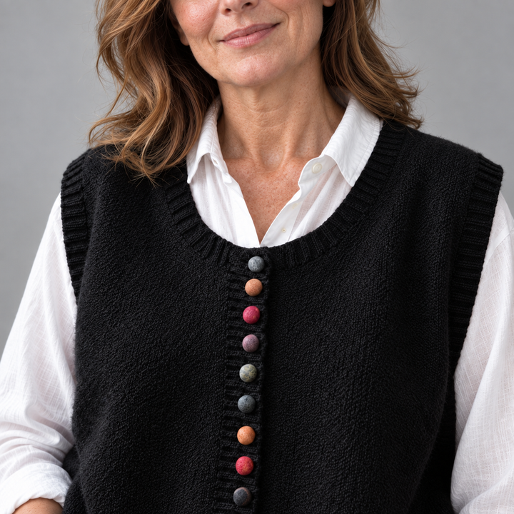 Maura Button Knit Vest